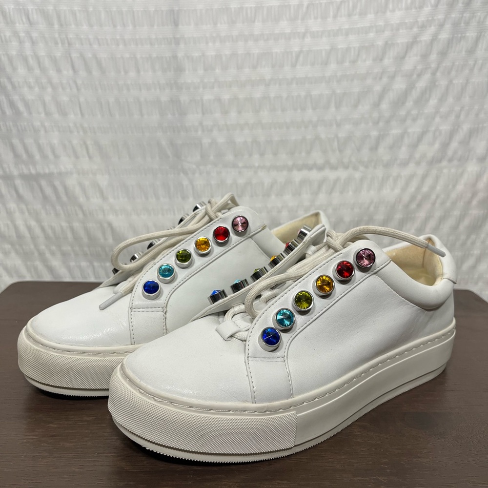 Kurt Geiger London White LIVIAH CHUNKY RAINBOW SNEAKER Size EU 38 US 7.5